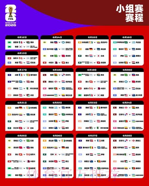 世界杯完整赛程几点开始